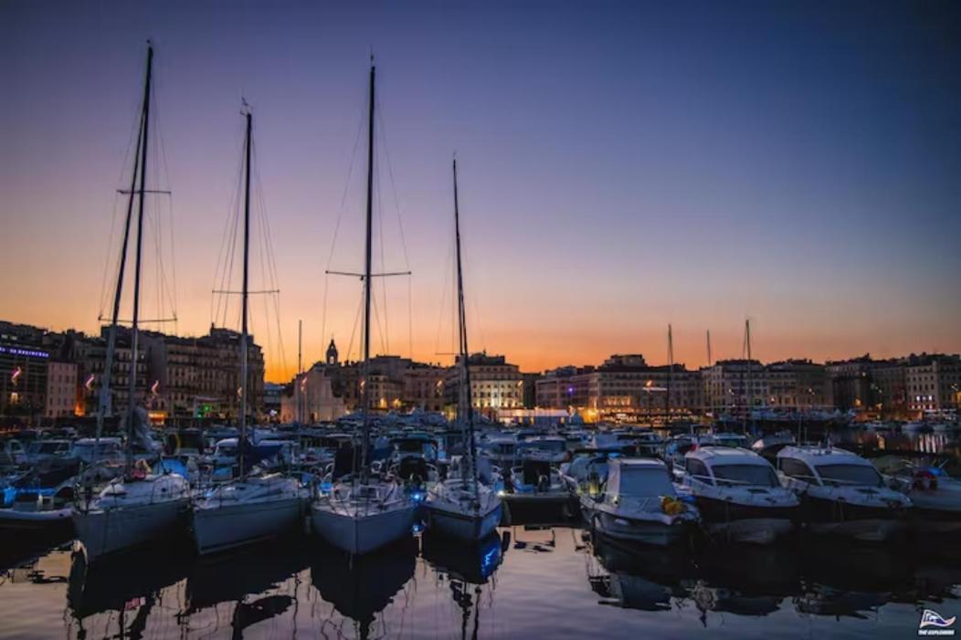 Vue Mer Plage Catalans Vieux Port Clim - 2 Chambres Марсель Экстерьер фото